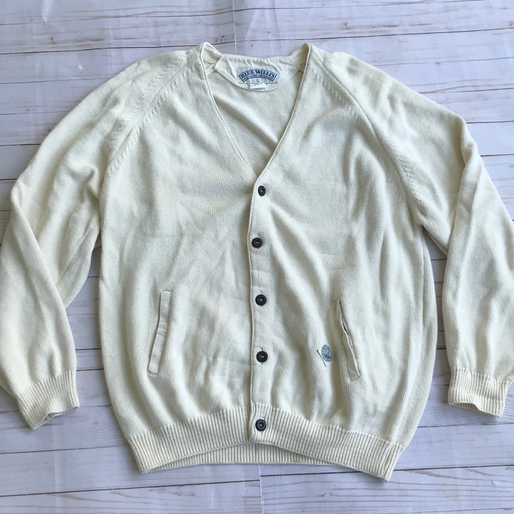 Blue Willi’s Natural Garment Mens Large Cardigan